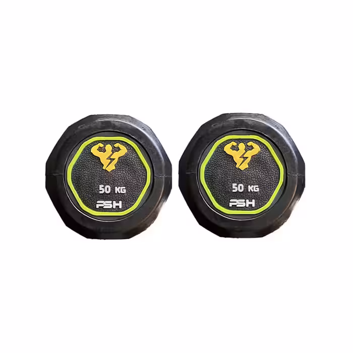 دمبل گرد استوپ دار 50 کیلوگرمی PSH بسته دو عددی