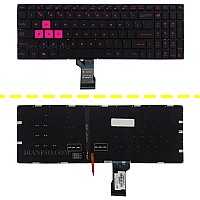 کیبرد لپ تاپ ایسوس ROG Strix GL502 مشکی-اینترکوچک-با بک لایت با فونت صورتی
