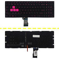 کیبرد لپ تاپ ایسوس ROG Strix GL502 مشکی-اینترکوچک-با بک لایت با فونت صورتی