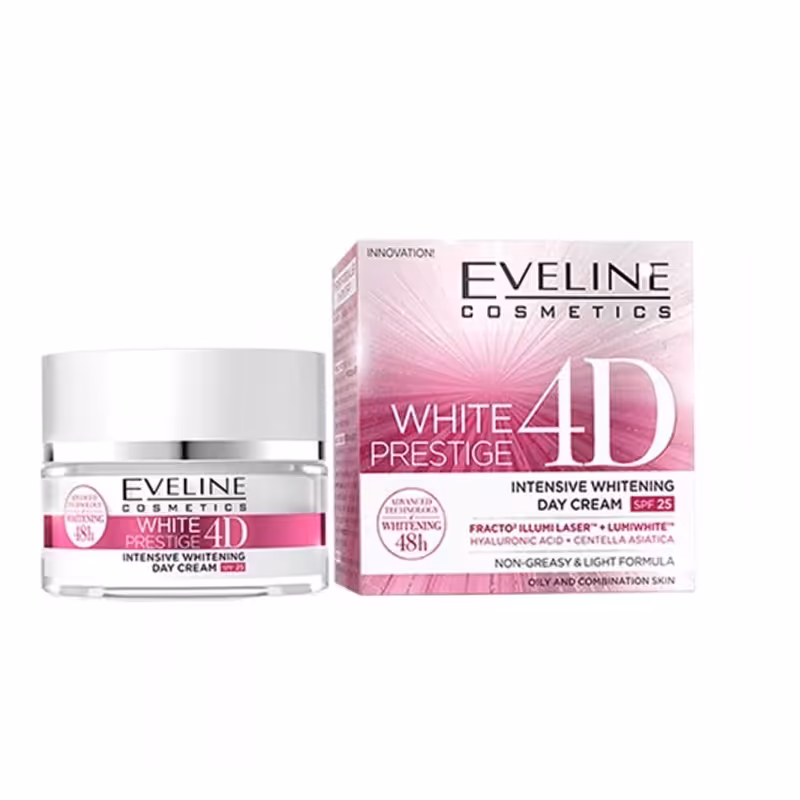 کرم روز روشن کننده پوست مدل White Prestige 4D اولاین 50 میل