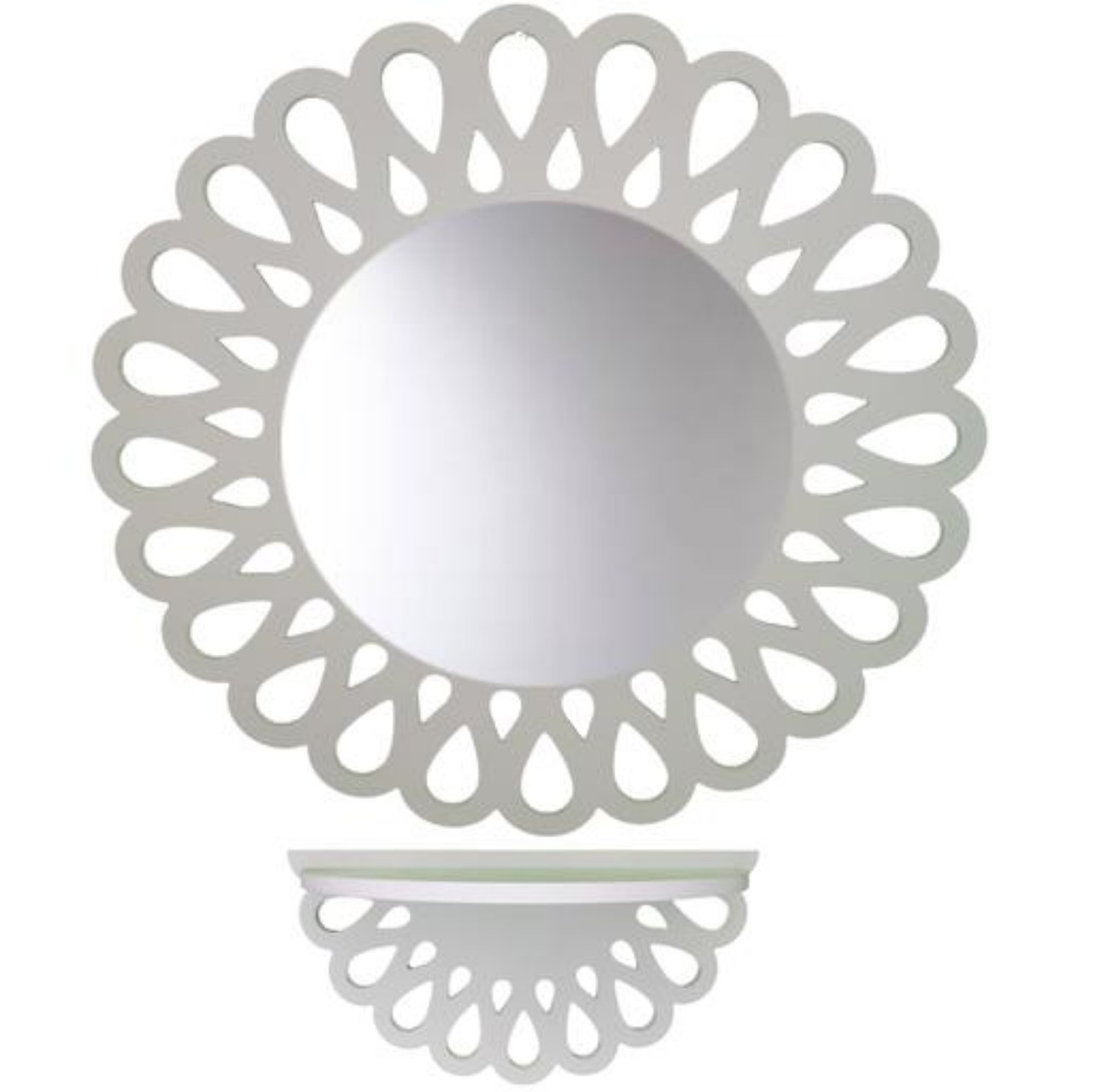 آینه دیواری شلف دار مدل اشک