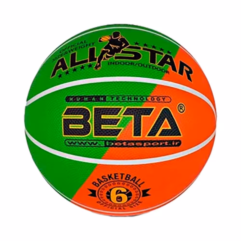 توپ بسکتبال لاستیکی سایز6طرح الوان pbr6mc