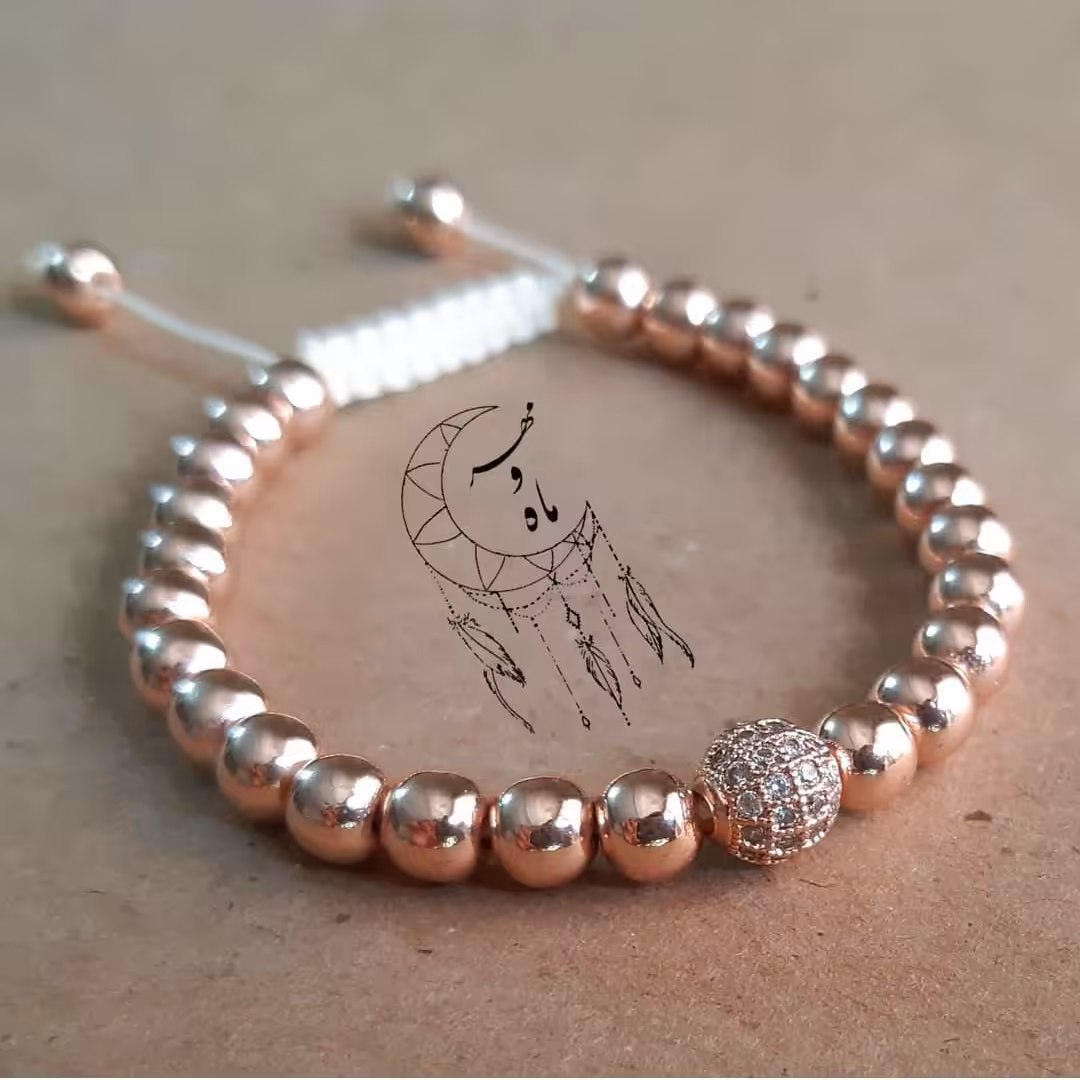 دستبند حدید رزگلد