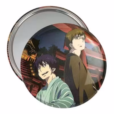 آینه جیبی خندالو مدل یوکیو و رین انیمه جنگیر آبی کد 16372