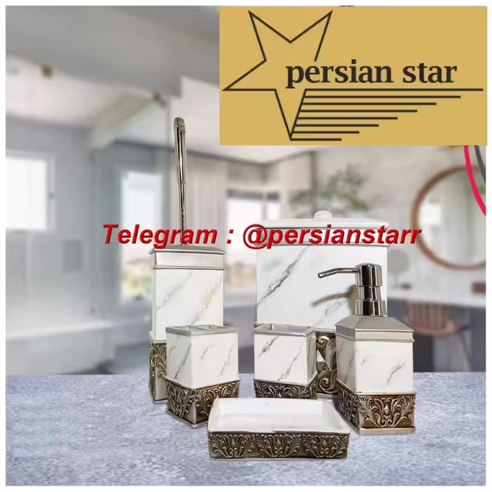 سرویس بهداشتی 6پارچه رزین مربع منبت 