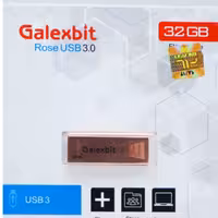 فلش 32 گیگ ROSE USB3 GALEXBIT گارانتی تلاش و مادام 