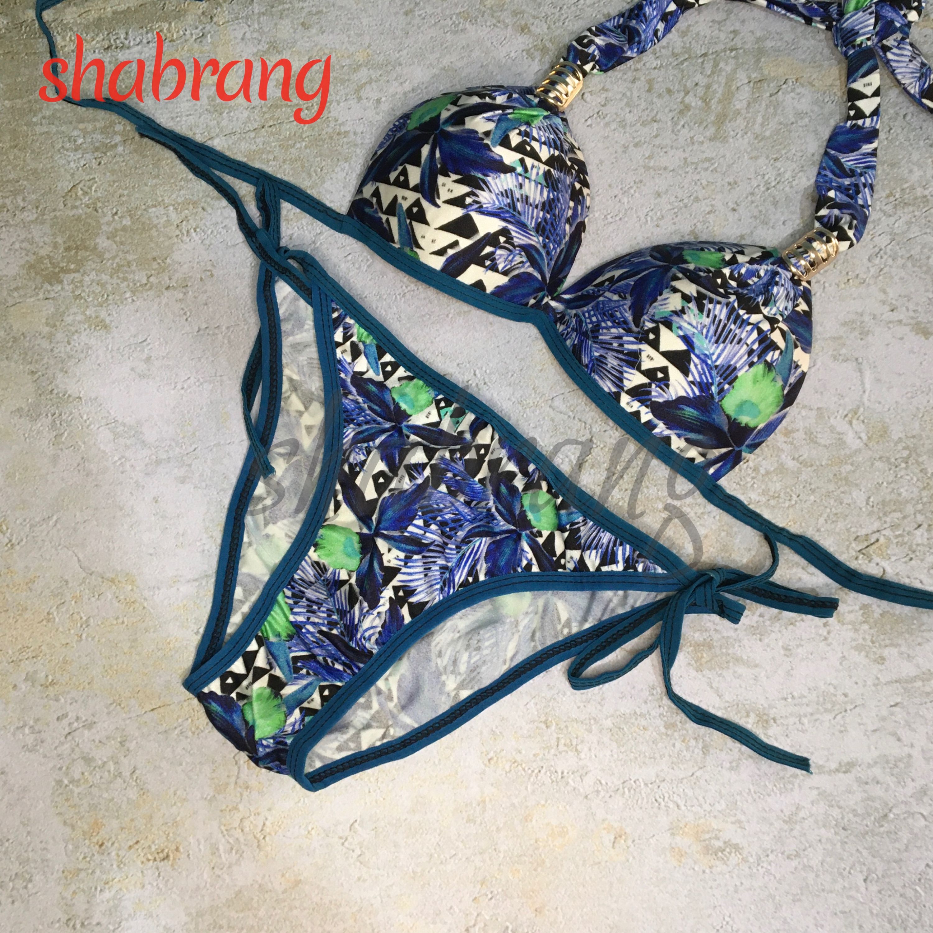 بیکینی طرح دار گره ای