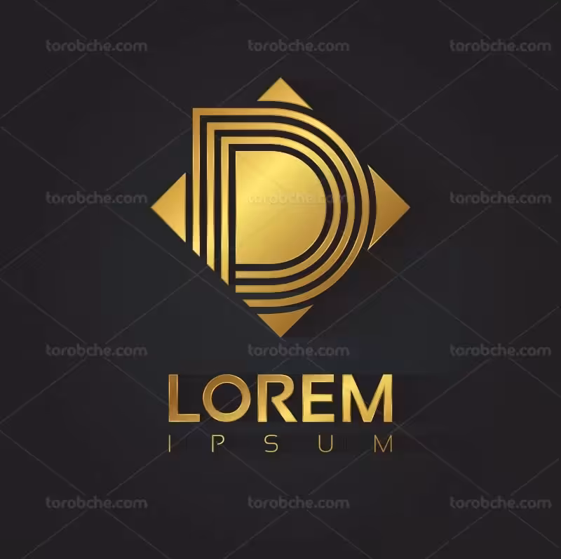 وکتو لوگوی حرف D | گرافیک با طعم تربچه