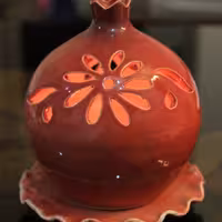 انار سفالی(جا شمعی) 
پخت در کوره