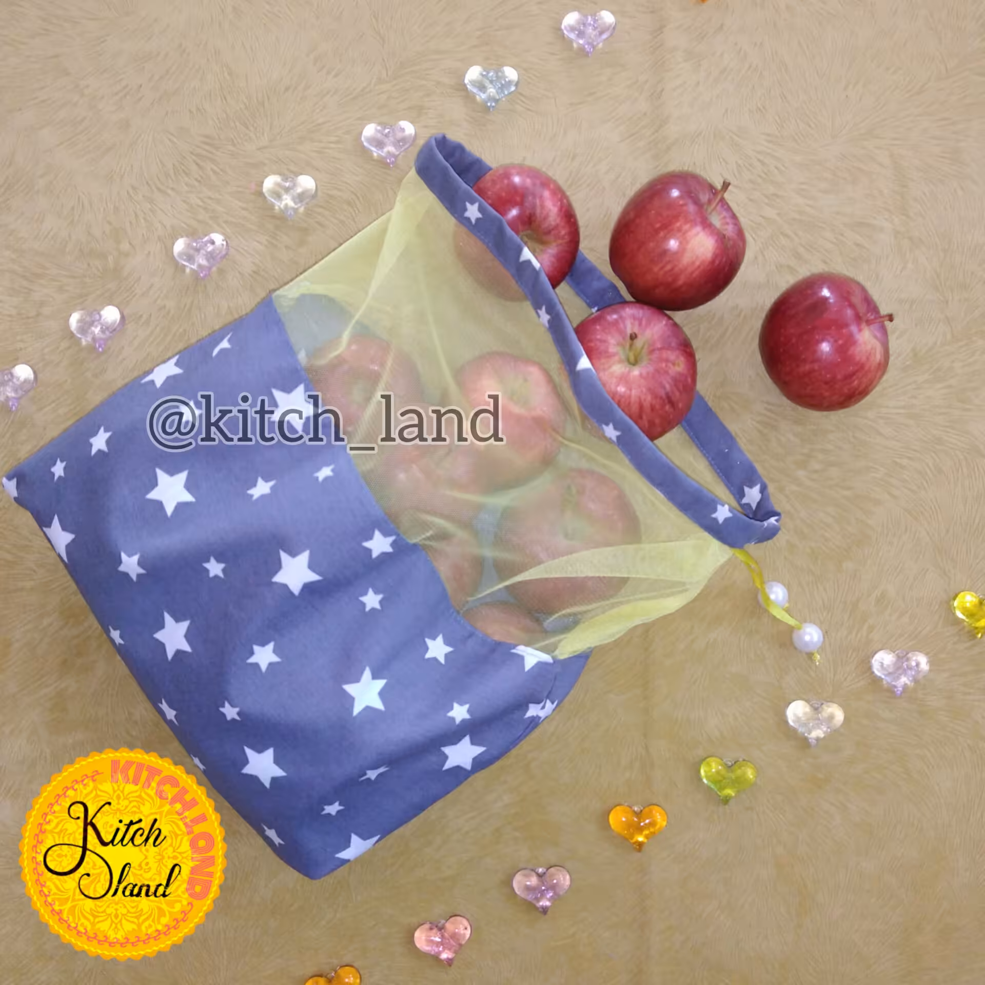 کیسه میوه توری زرد