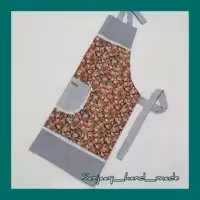 پیشبند آشپزخانه با پارچه کتانخ درجه یک (پشت کار برزنت ضدآب کارشده و صددرصد ضدآبه)