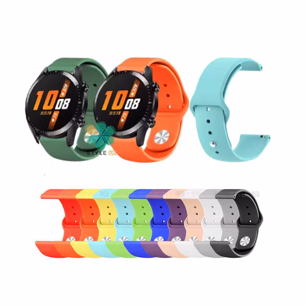 بند سیلیکونی ساعت هواوی واچ Huawei Watch GT 2 46mm مدل دکمه ای
