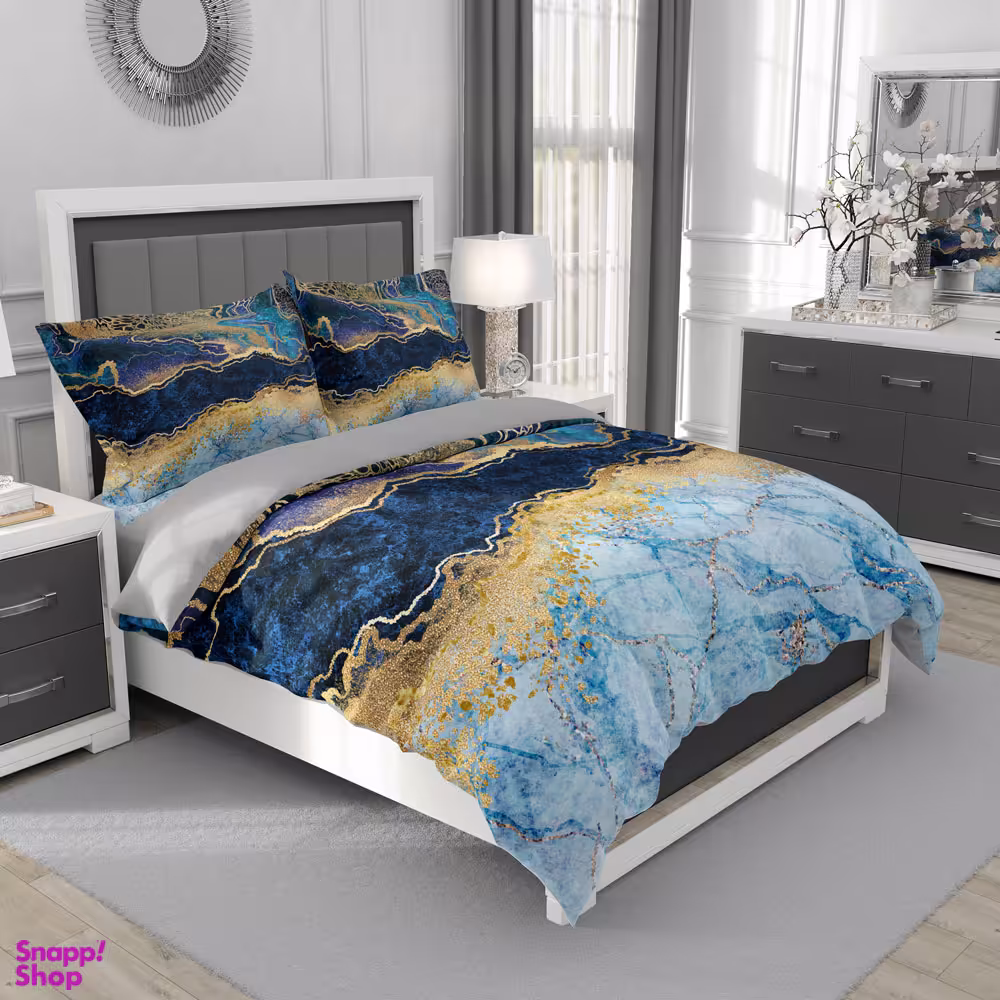 سرویس روتختی تکنفره 5 تکه مدل ماربل پتینه کد 4894