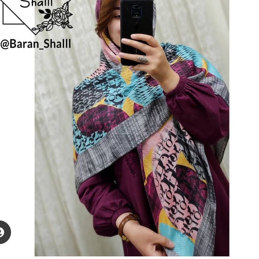 روسری نخی قواره دار