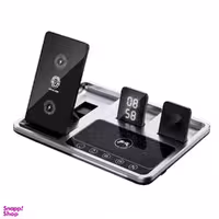 استند شارژر 4 کاره گرین مدل Green Lion 4 in 1 Wireless Charging Station 15W