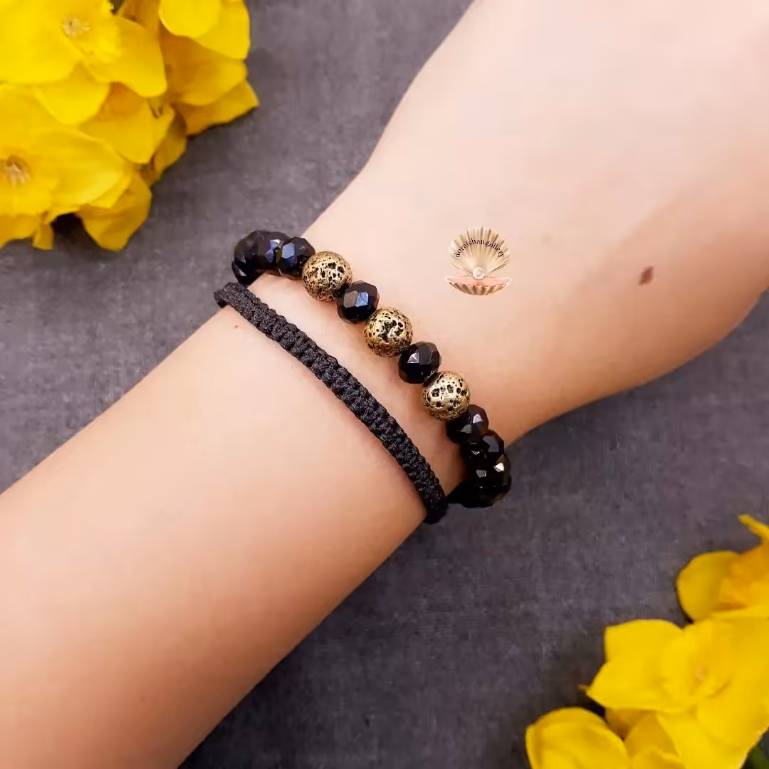  دستبند مشکی  دوتایی