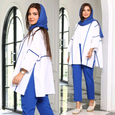 مانتو شلوار زنانه داکرون مدل 49360