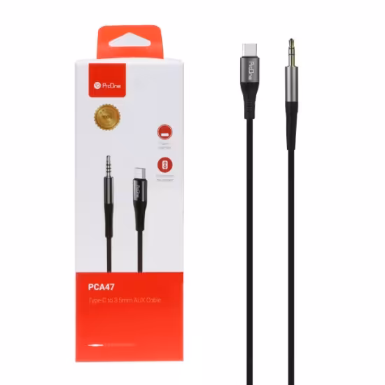 کابل تبدیل USB-C به AUX پرووان مدل PCA47 طول 1 متر
