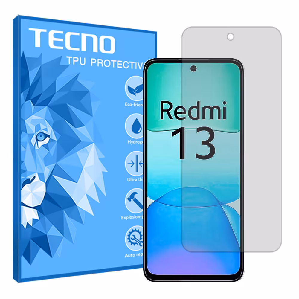 گلس شیائومی Redmi 13 مدل هیدروژلی شفاف برند تکنو کد S