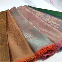 روسری ابریشم ژاکارد لمه دار پوست ماری دو رو ریز درجه یک سایز 140