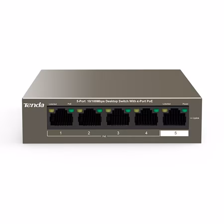 قیمت و خرید سوييچ 5 پورت تندا مدل TEF1105P-4-63W | یاس ارتباط