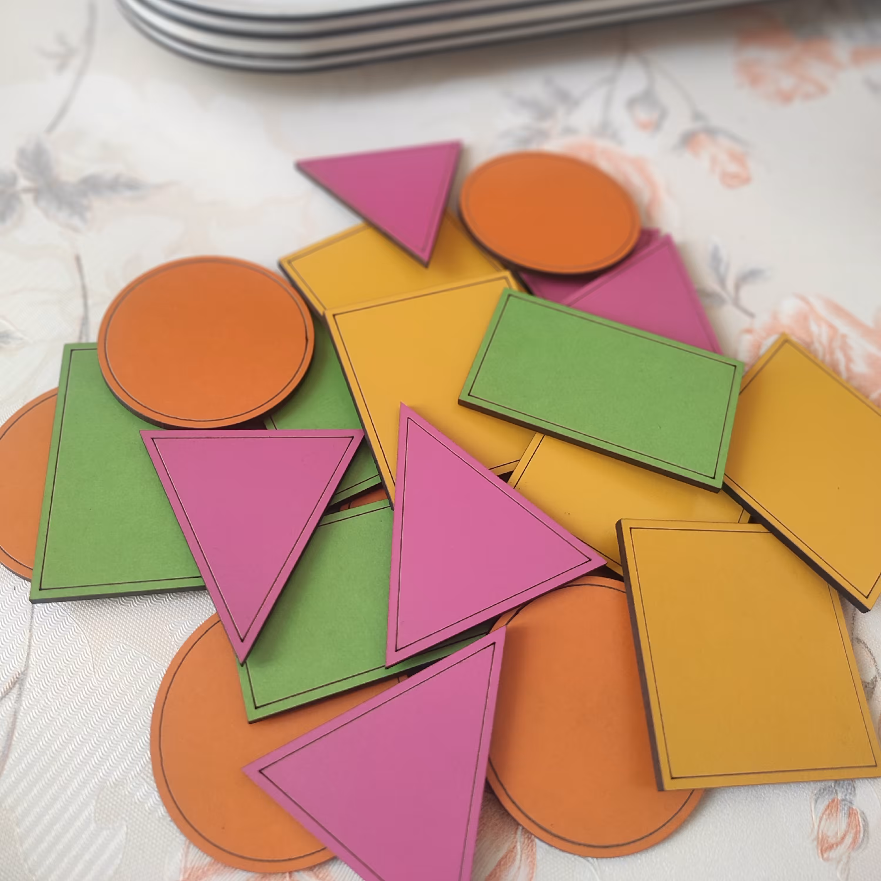 اشکال هندسی چوبی مگنتی کوچک