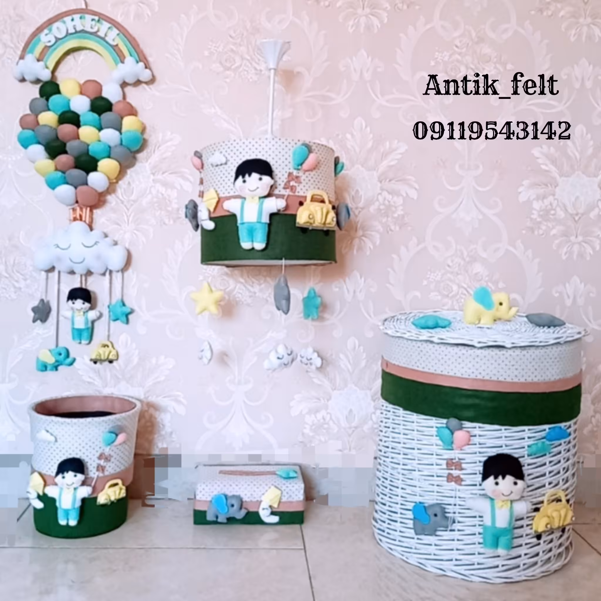 نیم ست نمدی پسرانه