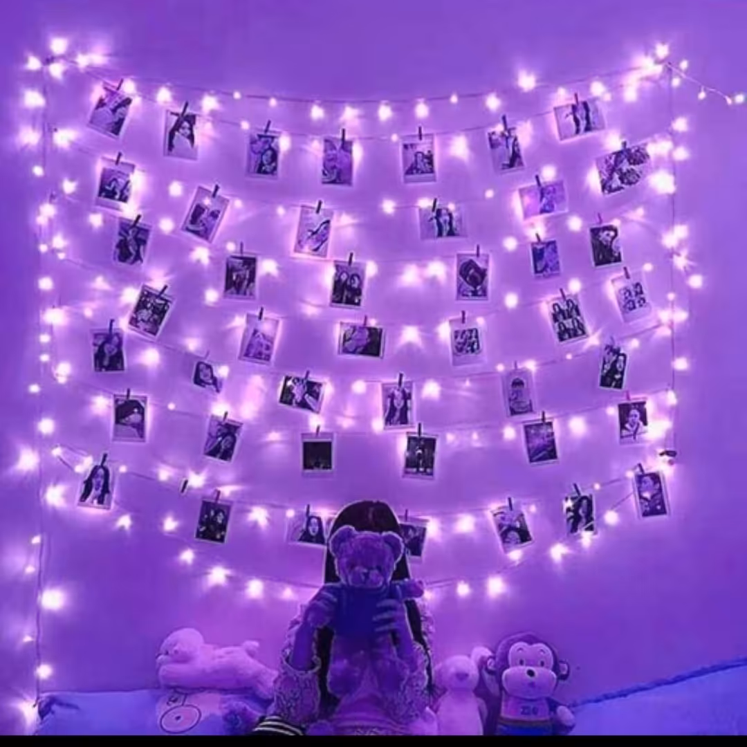 ریسه سوزنی بنفش،ریسه تزئینی،ریسه تولد،ریسه 10 متری