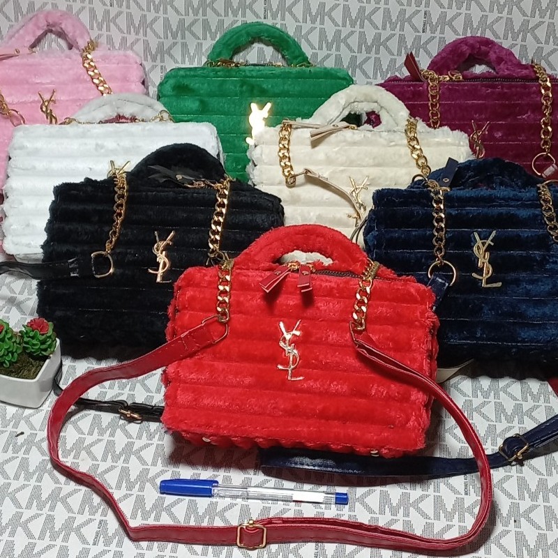 کیف دستی مخمل زنجیری