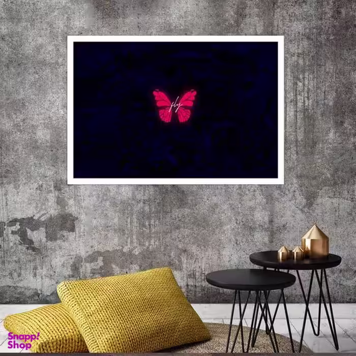 تابلو بکلیت طرح فانتزی پروانه مدل قاب شاسی W-s8414