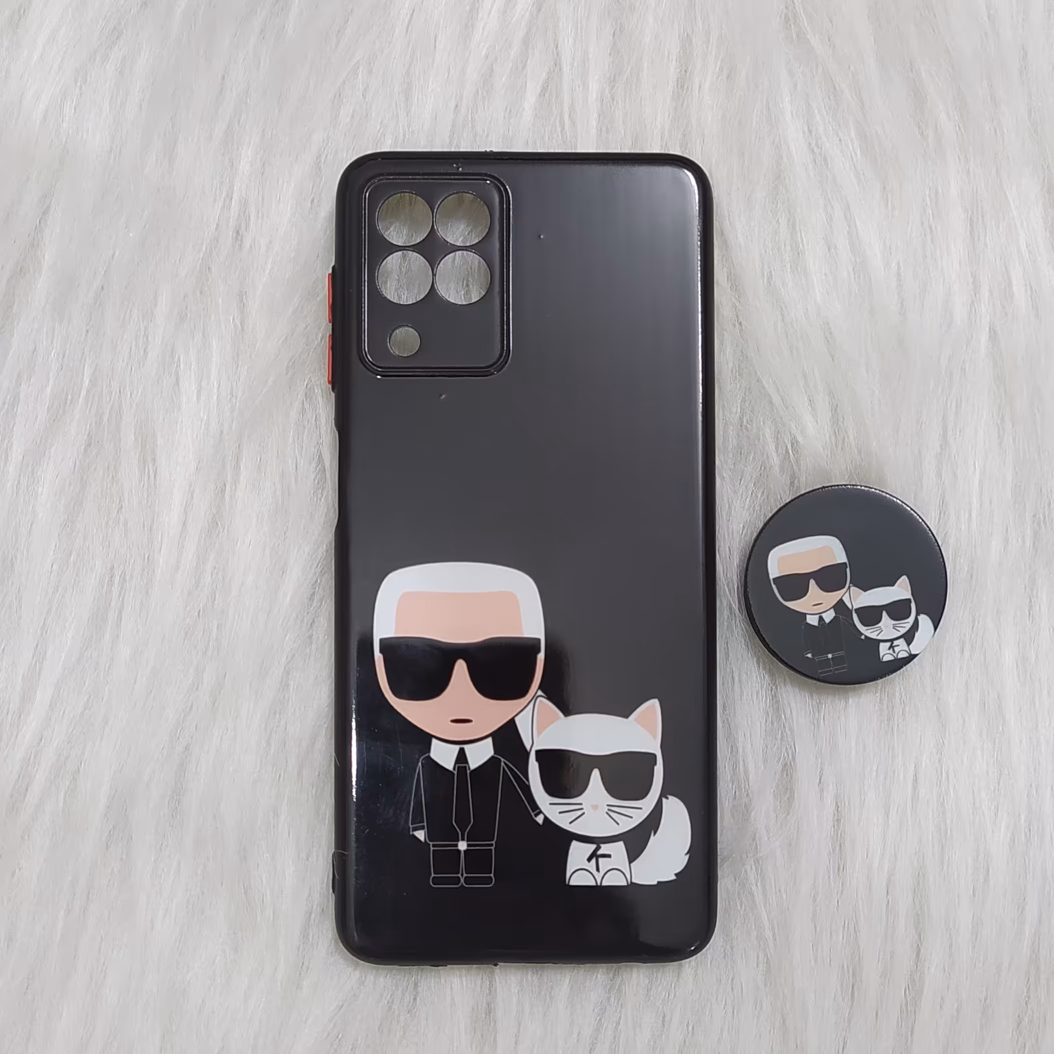 گارد سامسونگ A22 4G و M32 طرحدار ژله ای پاپ سوکت دار 