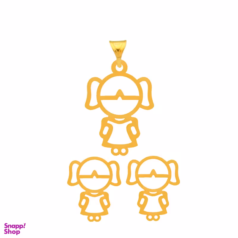 نیم ست طلا 18 عیار زنانه شمیم گلد گالری مدل 10120