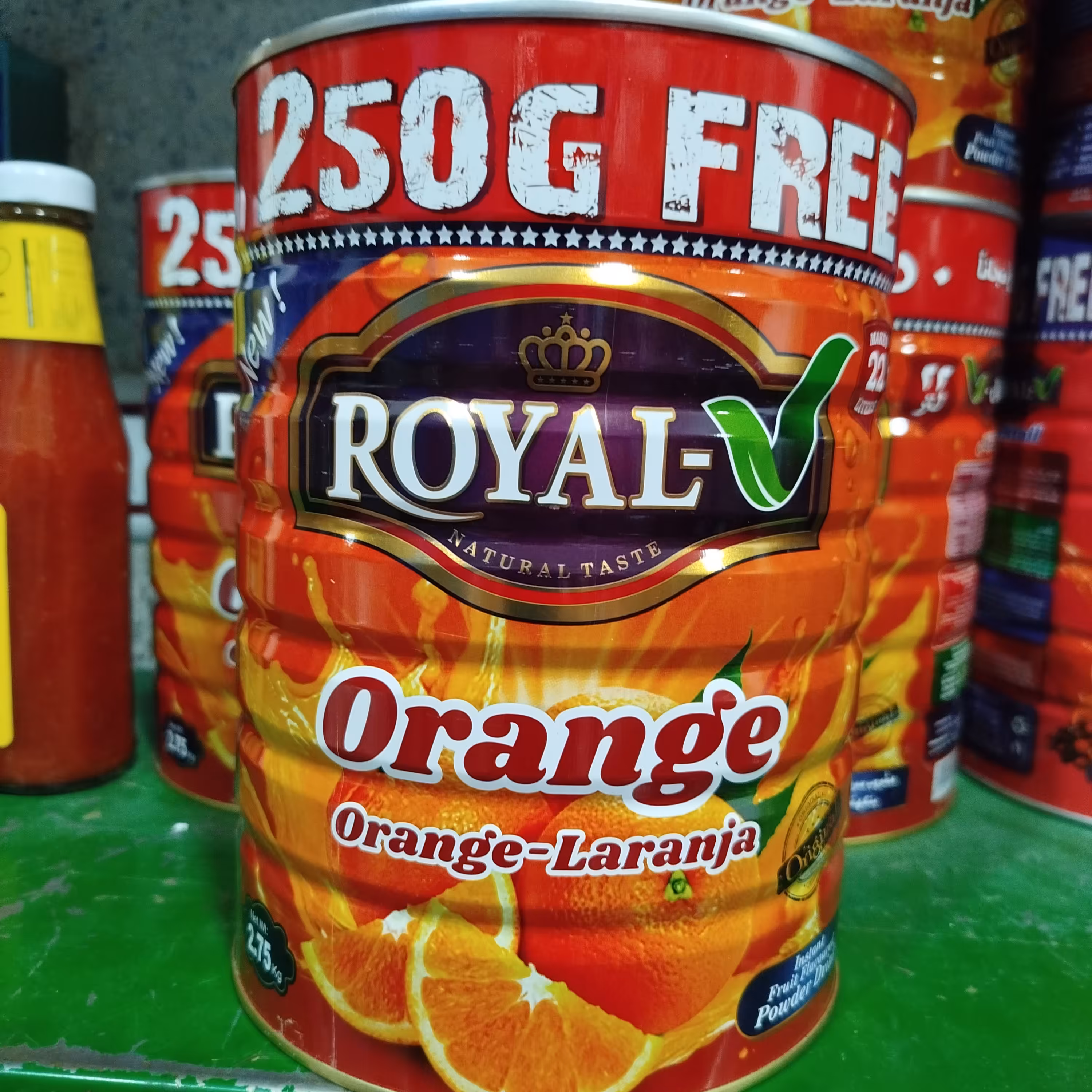 پودر شربت پرتقال طبیعی 900 گرمی و عالی خارجی  مارک رویال تاریخ جدید 