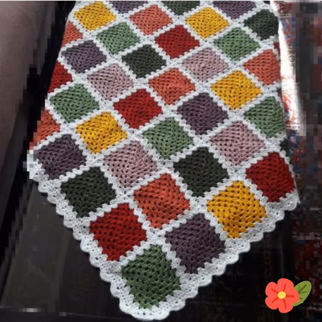 شال مبل رومیزی پتوی نوزاد رودوشی مادر بزرگ مهربون ابعاد 90 در 100 رنگ دلخواه شما