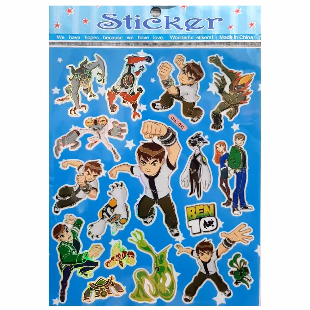 خرید برچسب فانتزی طرح بن تن BEN10