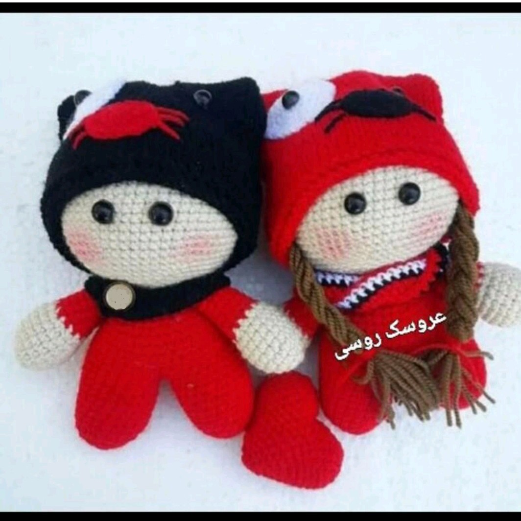 عروسک بافتنی روسی کوچولودونه ای 140تومن10سانتی بافت بارنگ دلخواه شما