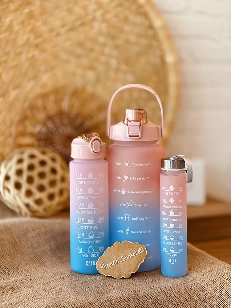 قمقمه سه تایی دو رنگ کد00910