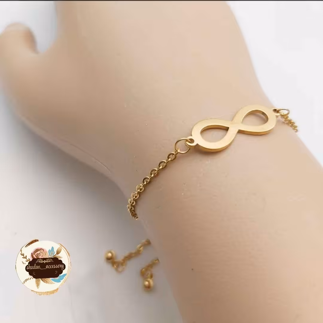 دستبند بینهایت استیل رنگ ثابت