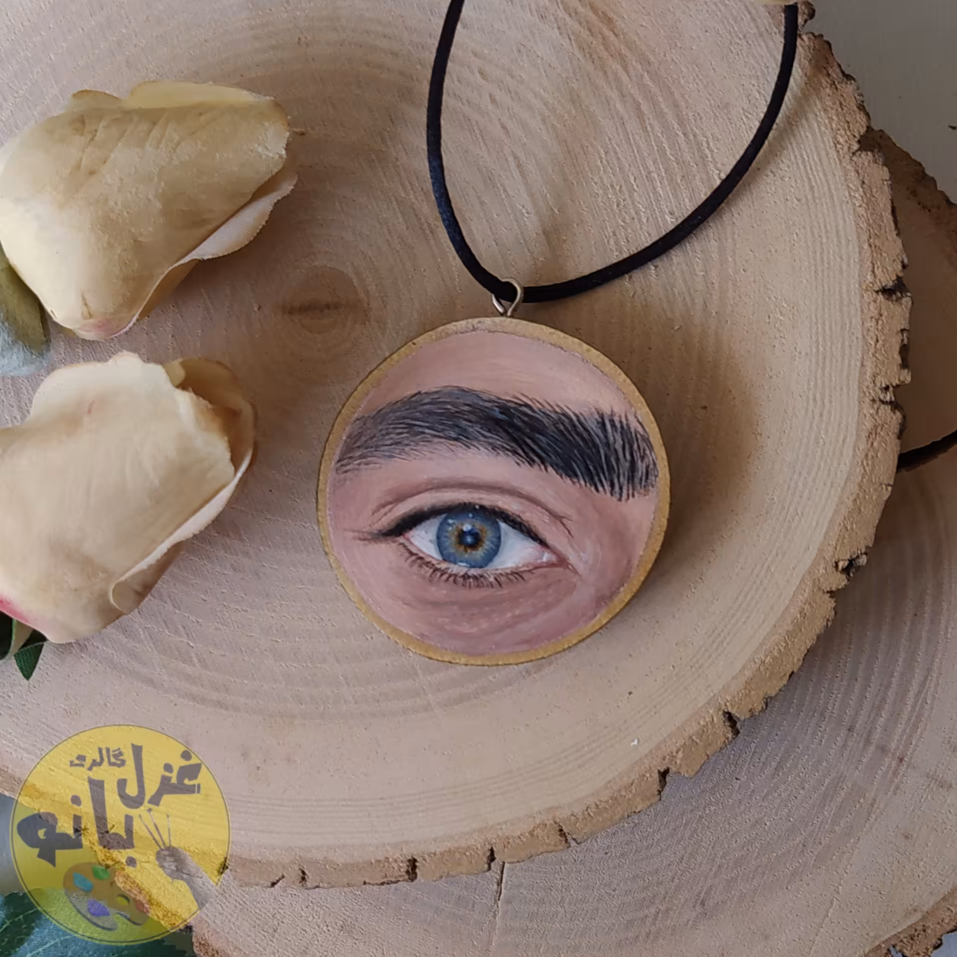 گردنبند پلاک چشم و تاریخ تولد هدیه زنانه کادو مردانه تولد و سالگرد