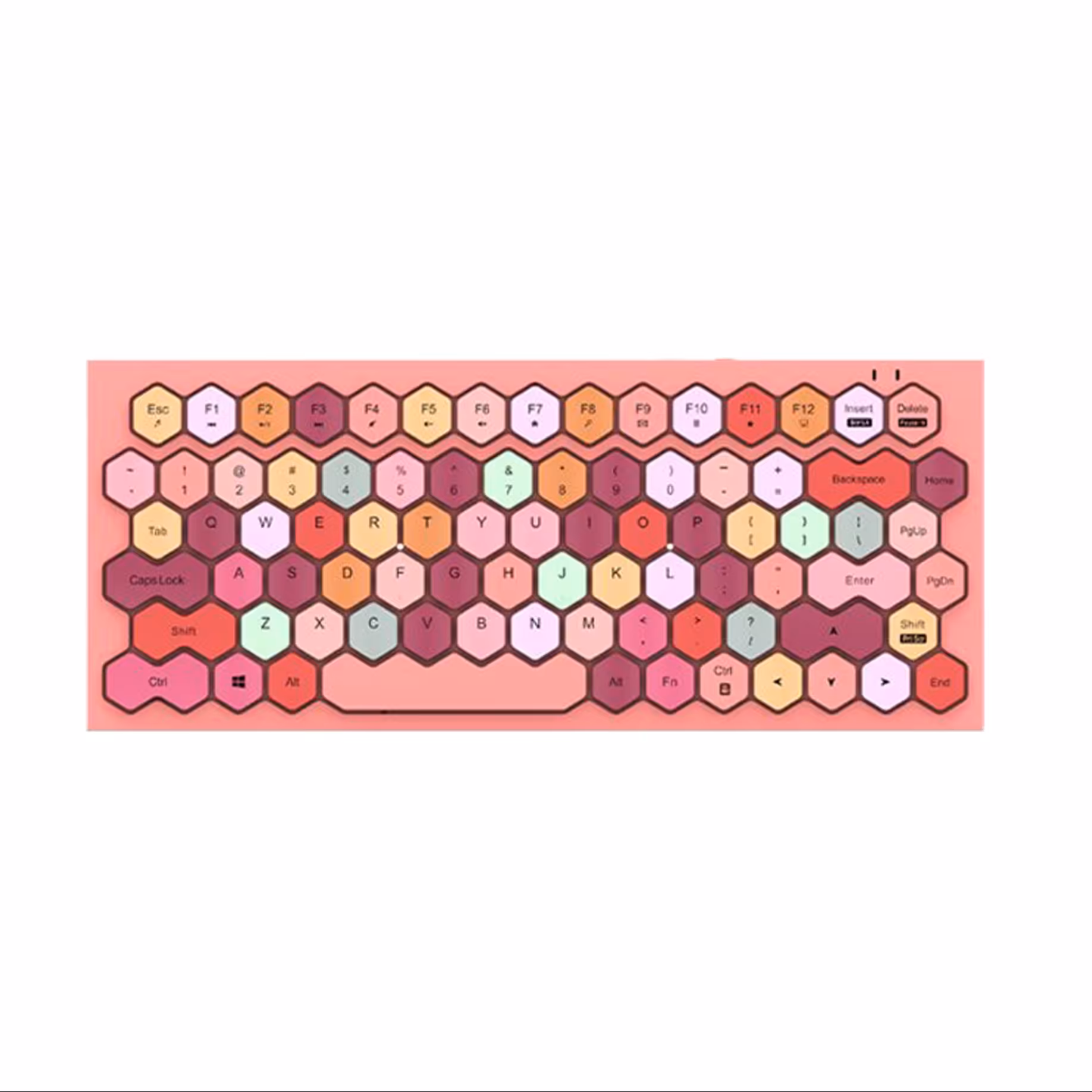 کیبورد ممبرین دخترانه موفی مدل Phoenix دوگانه باسیم و بی سیم صورتی