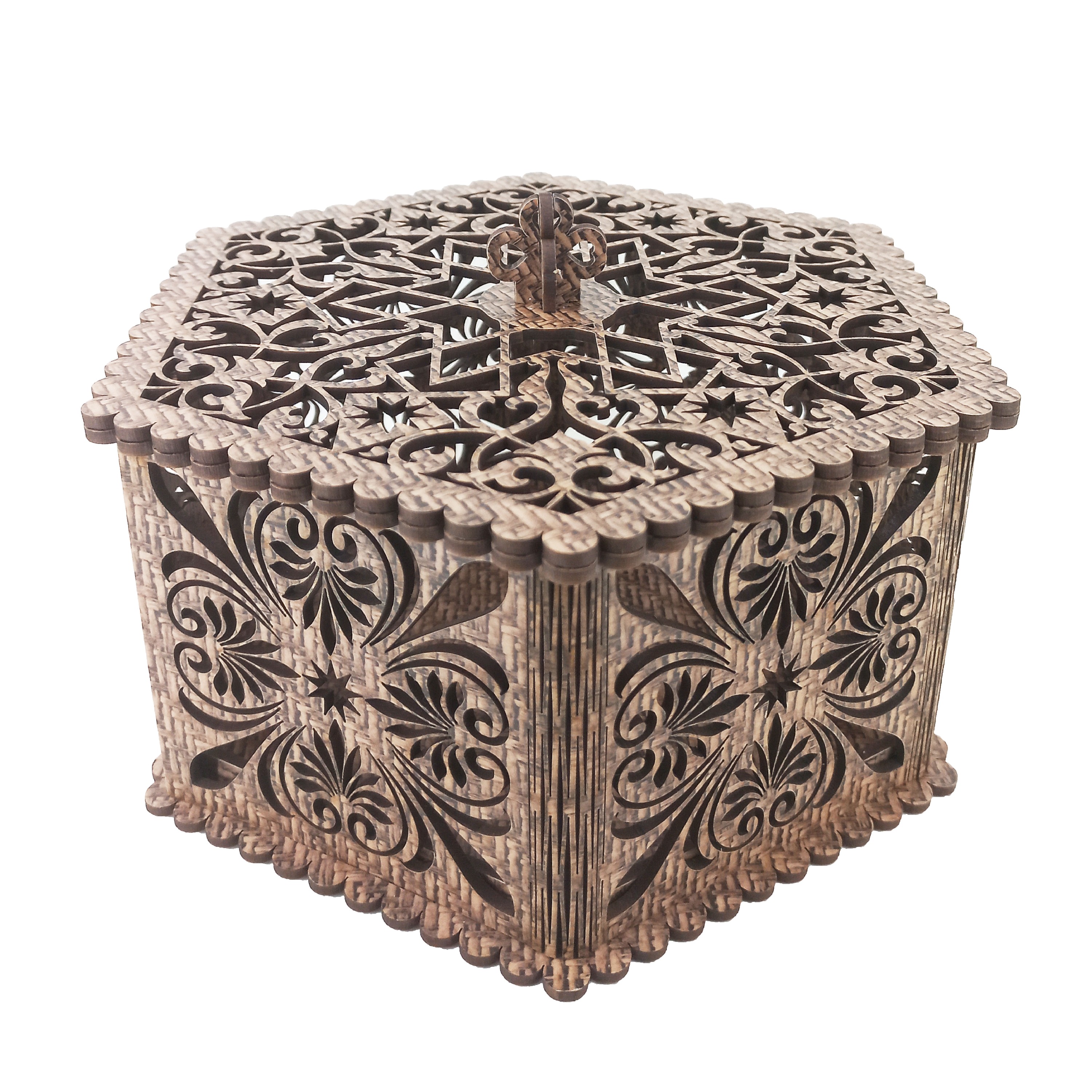 شکلات خوری چوبی طرح حصیری