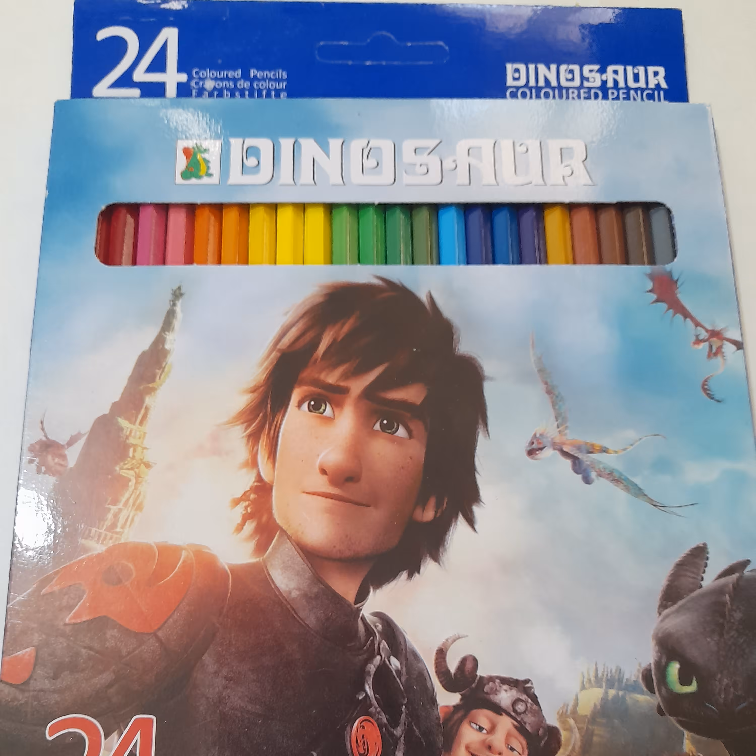 مداد رنگی 24 رنگ دایناسور  جعبه  مقوایی 