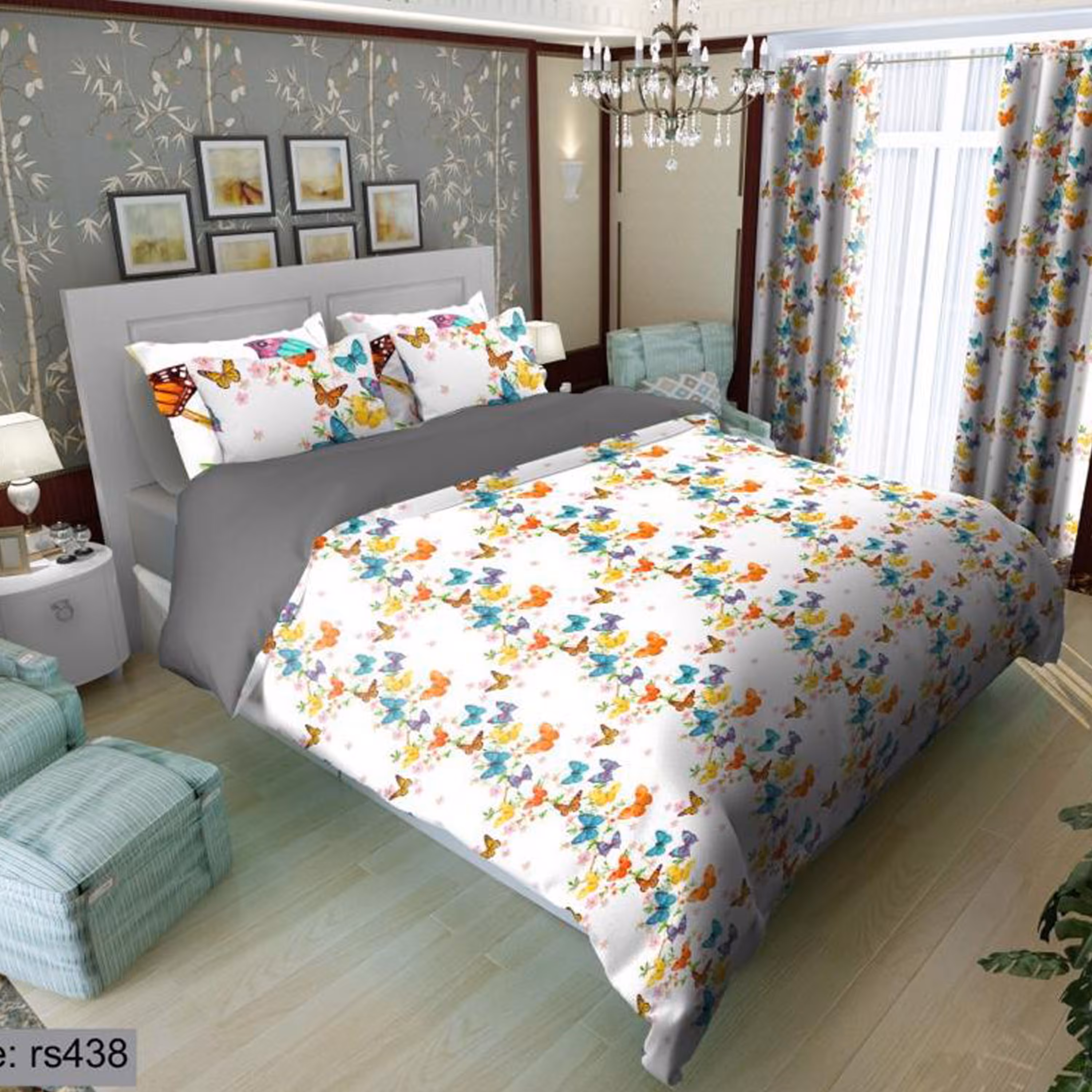 سرویس روتختی 1 نفره تنسل چاپی برندترک لند (Turk Land)  کد rs 438
