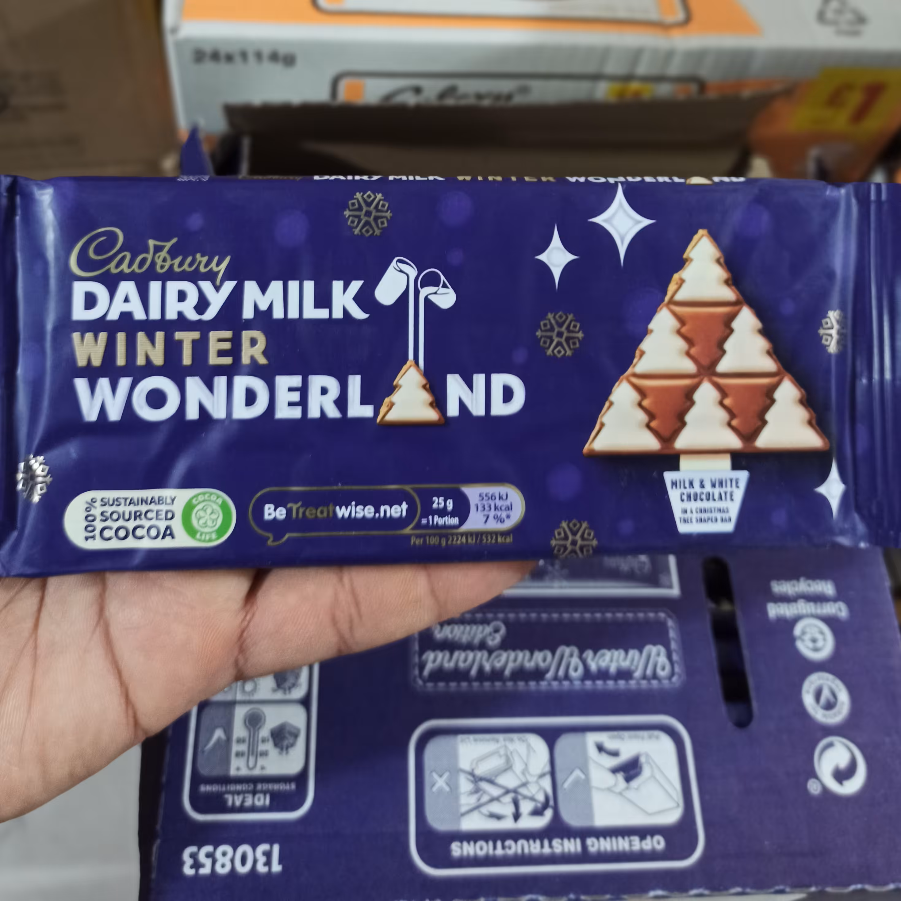 شکلات  کدبری تخته ای بسته 20تایی 100گرمی کیفیت عالی تضمین اصالت کالا