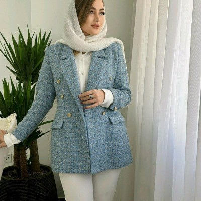 مانتو کتی زنانه شانل زرکوب مدل فروغ
