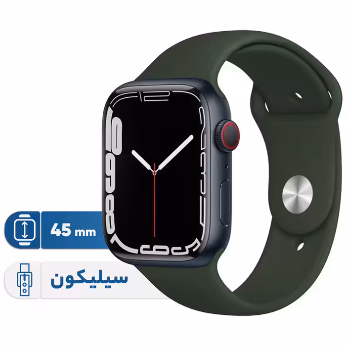 ساعت هوشمند اپل واچ سری 7 مدل 45mm Aluminum Case with Sport silicone Band - کالاوما