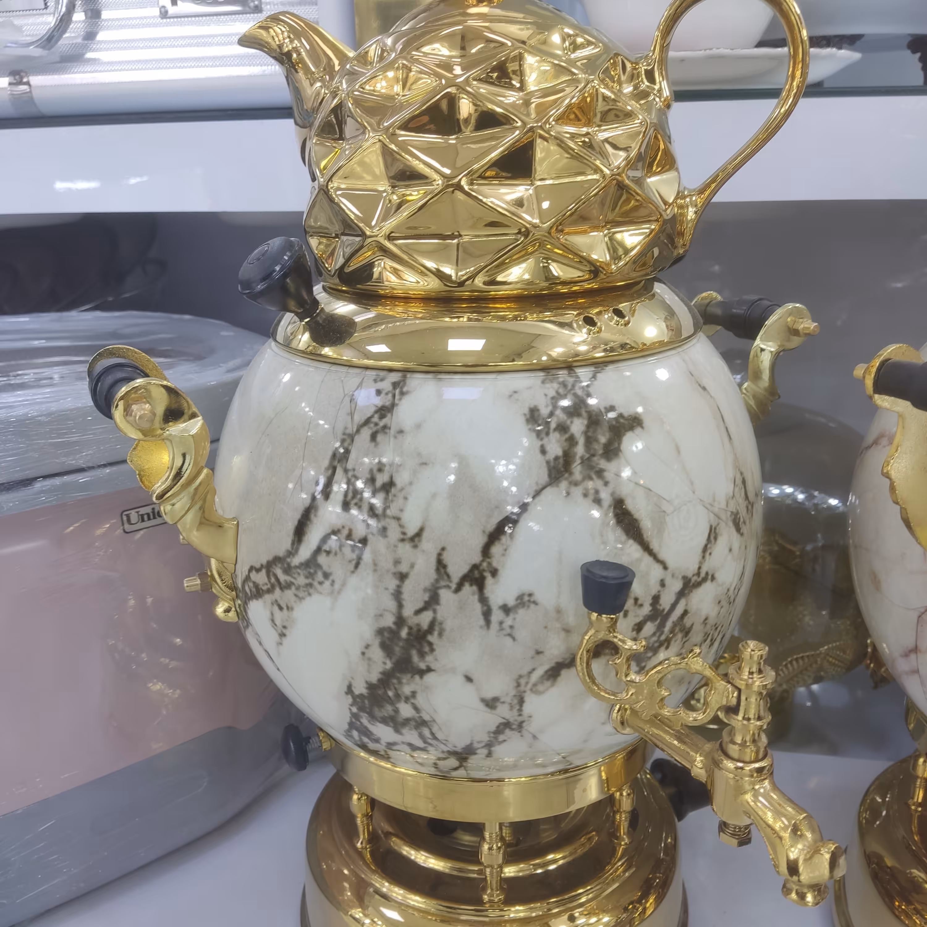 سماور گازی طرح سنگ ترموکوبل دار