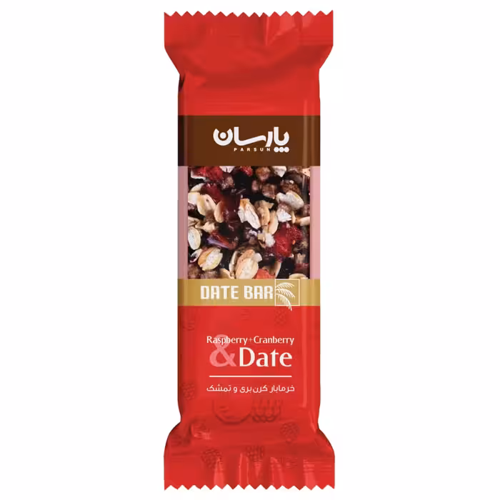 خرما بار تمشک و کرنبری پارسان - 35 گرم
