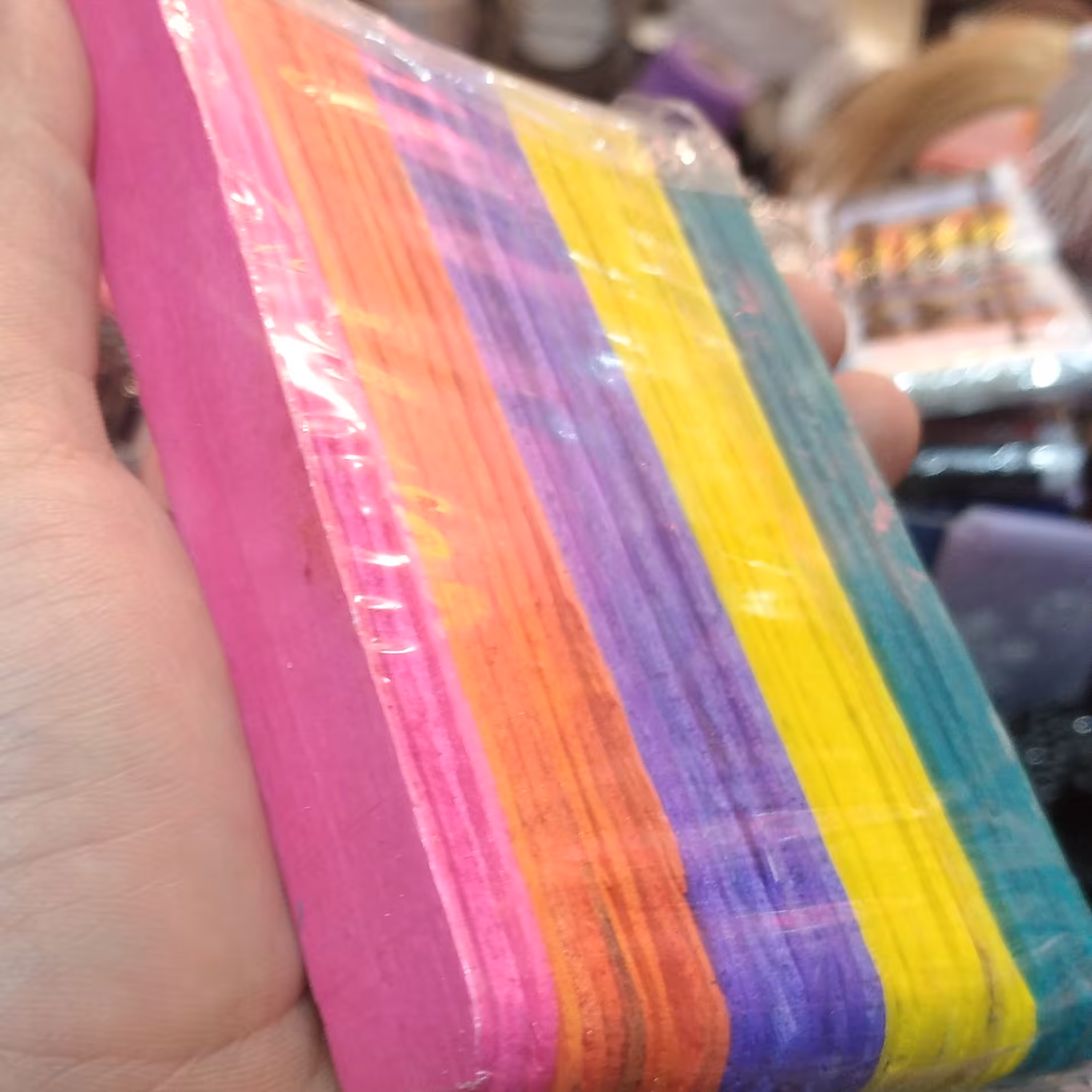 چوب بستنی رنگی پهن 1 بسته