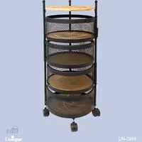 جای سیب زمینی و پیاز 4 طبقه کف چوبی یونیک کد 2964